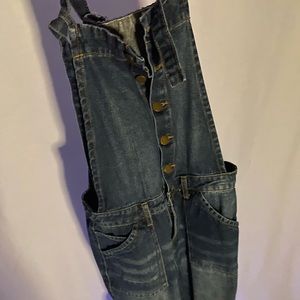 Forever 21 Jean Button-Up Overalls